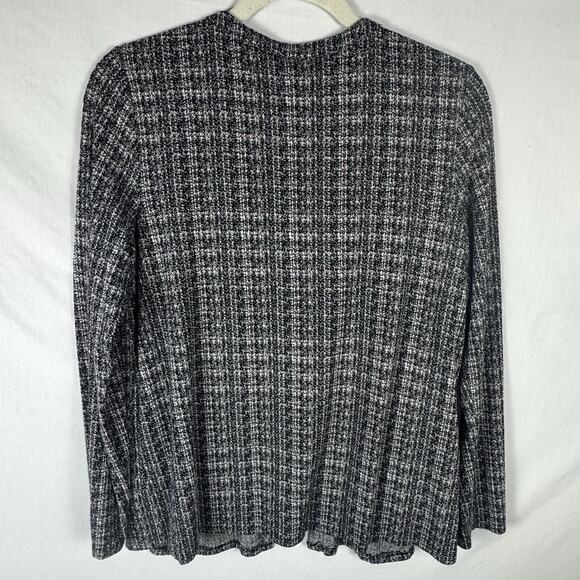 J. Jill NWOT Wearever Collection Blazer Cardigan S Black/White Preppy Office - Picture 7 of 7